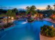 pool view at night