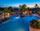 pool view at night